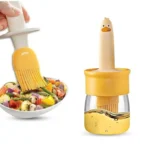 Oil Dispenser for Kitchen, 2 IN 1 Oil Dispenser Bottle with Silicone Basting Brush for Cooking Vinegar Sauce BBQ Grill Frying Baking,Air Fryer (pack of 1)