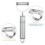 Stainless Steel Carrot Potato Fruit Peeler Durable Razor Sharp Cutter - Image 3